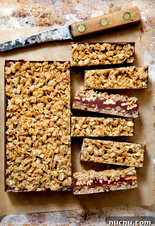 Chewy Coconut Oatmeal Chocolate Bars Recipe 3 Coconut Oatmeal Chocolate Bars | Bakers Royale