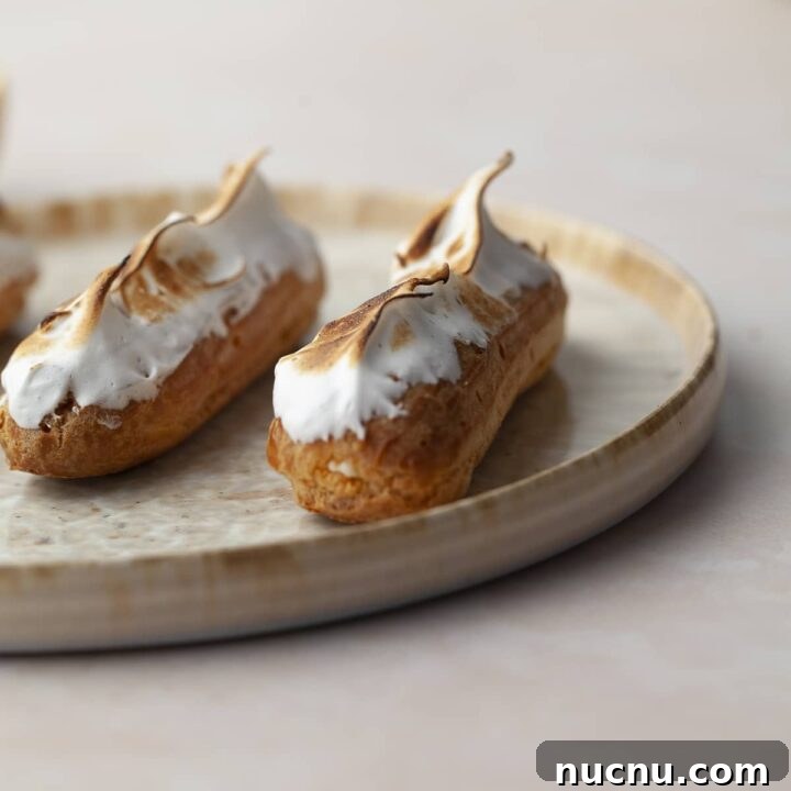 Gluten Free Eclairs filled with Lemon Mousse