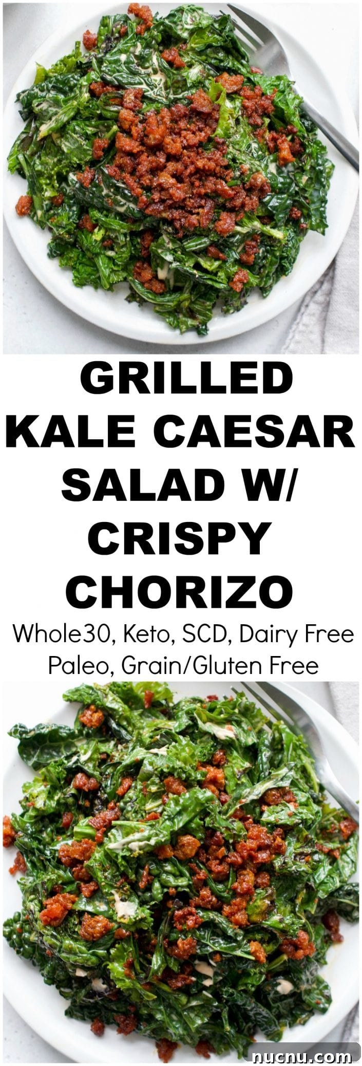 Grilled Kale Caesar with Crispy Chorizo | Every Last Bite Grilled Kale Caesar with Crispy Chorizo