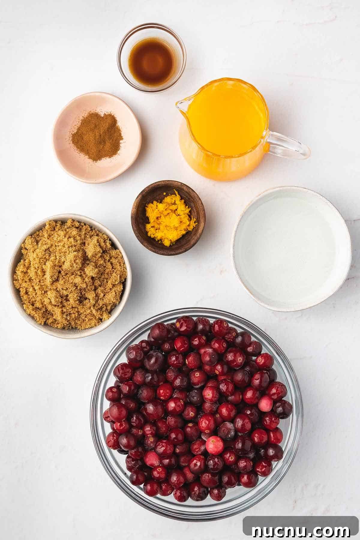 Slow-Cooker Cranberry Sauce for Thanksgiving and Holidays 3 Ingredients needed to make slow cooker cranberry sauce.