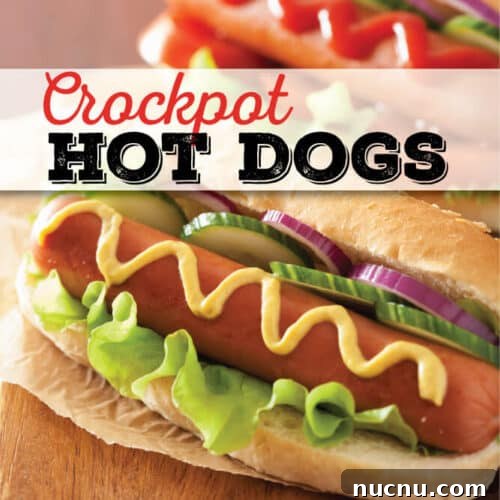 Crockpot hot dogs in slow cooker