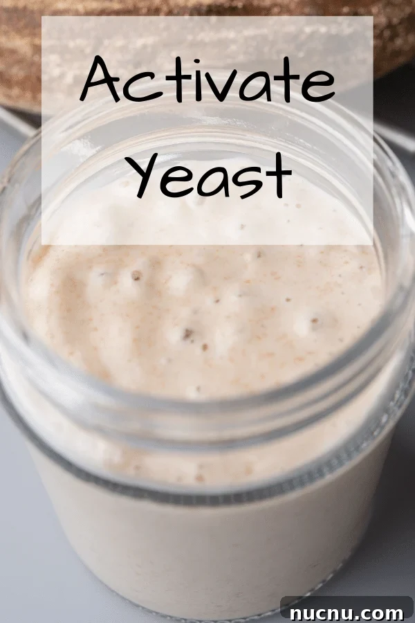 Homemade Bread Recipe: Step-by-Step Video Guide for Beginners 3 glass jar with foamy activated yeast inside