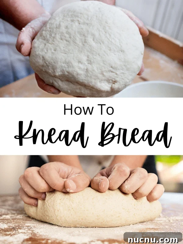 Homemade Bread Recipe: Step-by-Step Video Guide for Beginners 6 dough in hands and hands kneading dough