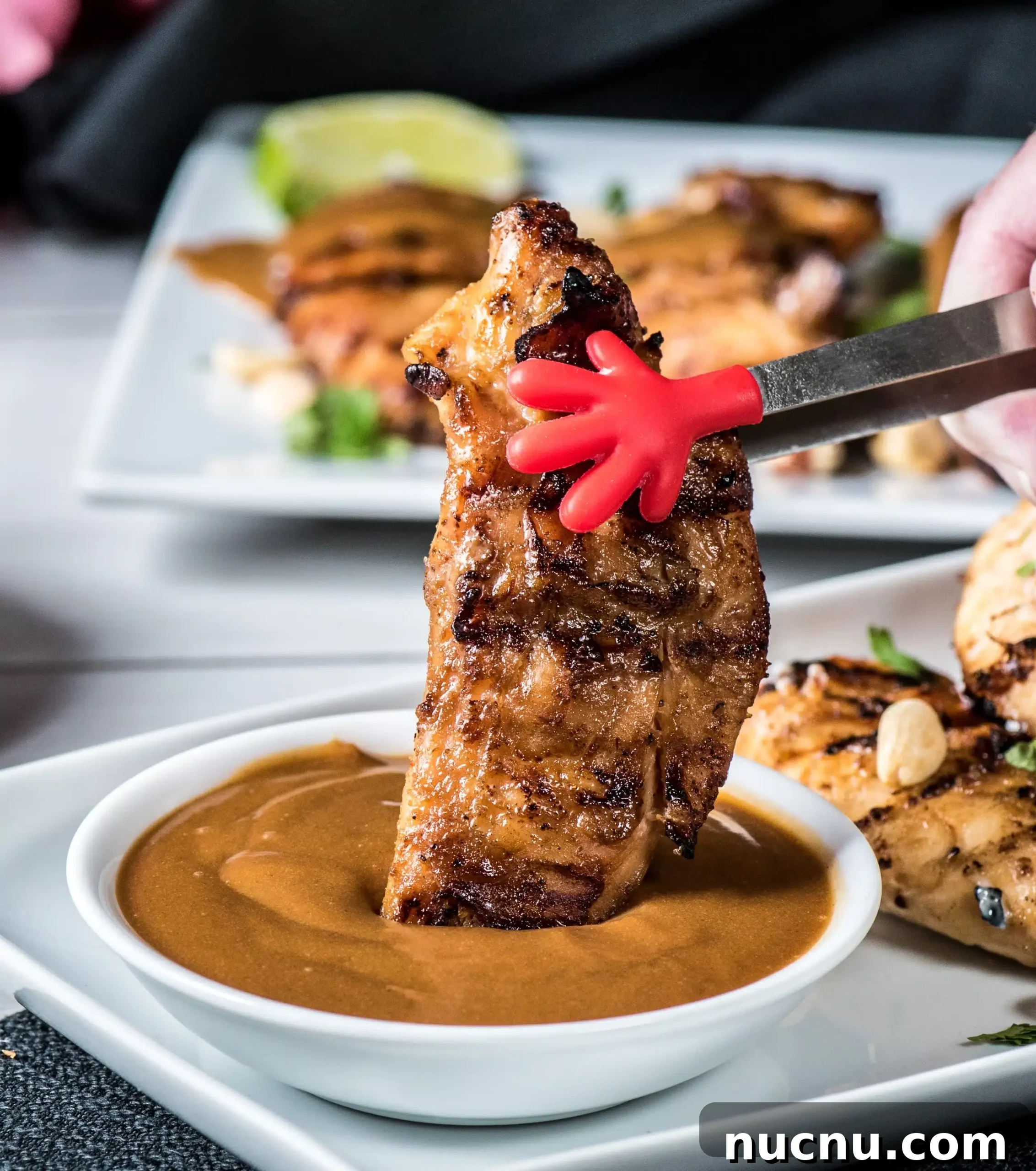 Chicken Satay with Peanut Sauce Recipe — Grilled Skewers & Dipping Sauce 5 Ingredients for peanut sauce
