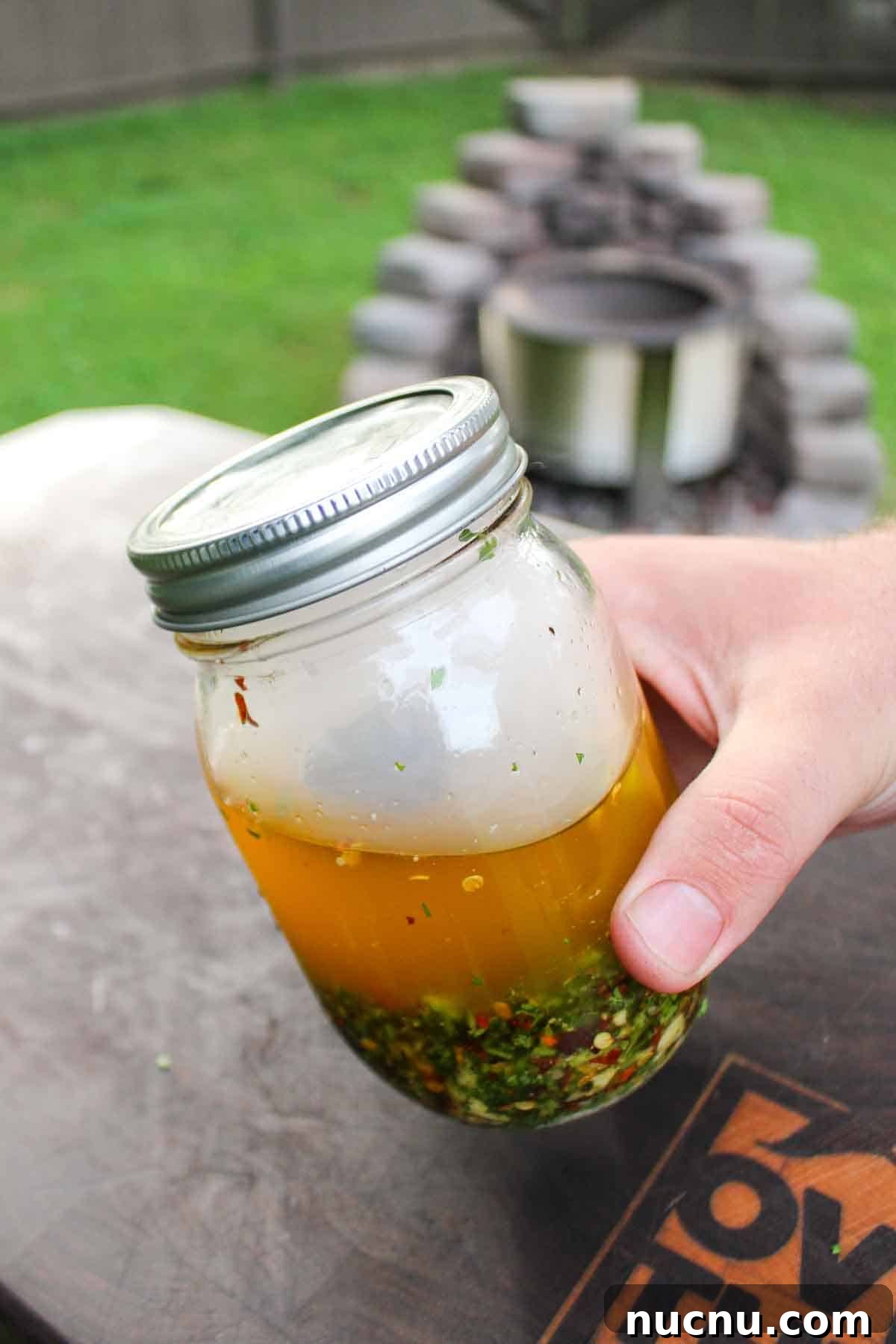Smoked Butter in a Mason jar. 