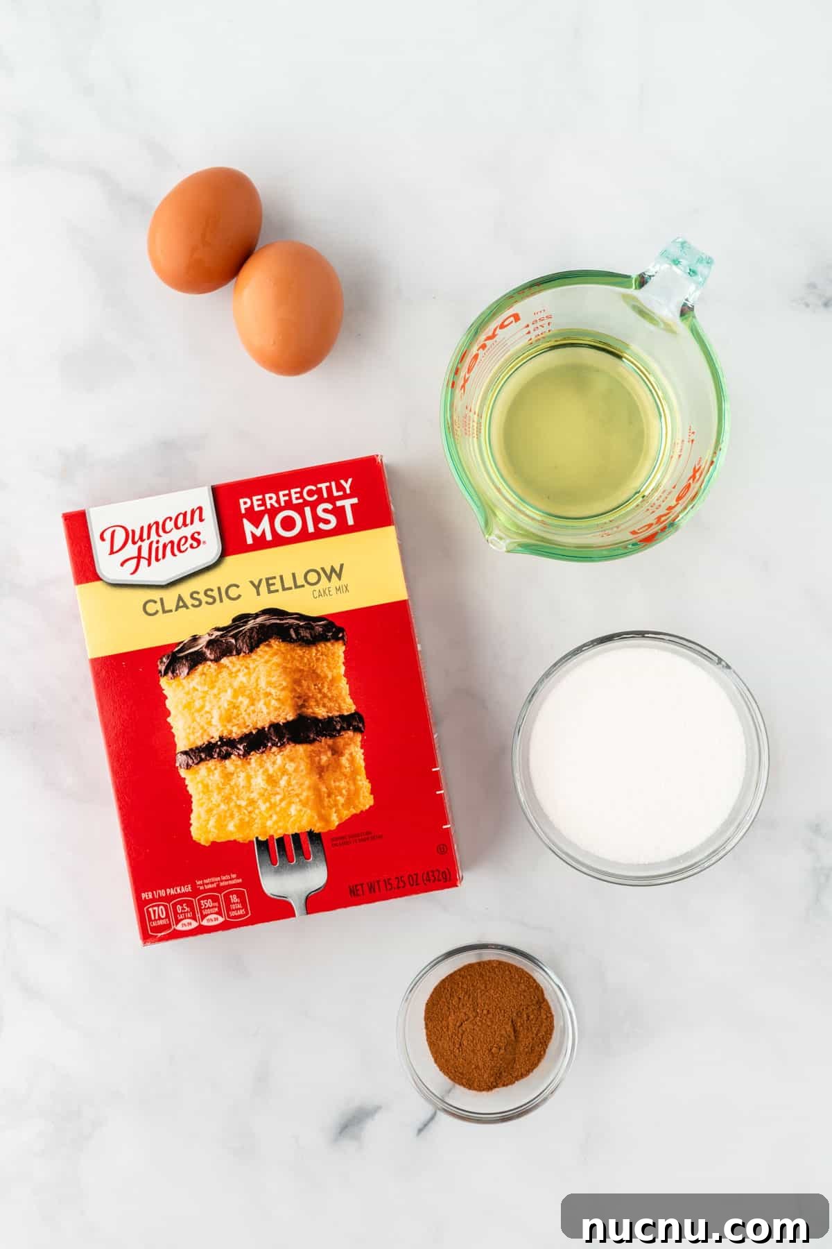 ingredients needed to make cake mix snickerdoodles