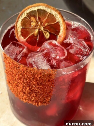 Agua de Jamaica con Naranja y Limón