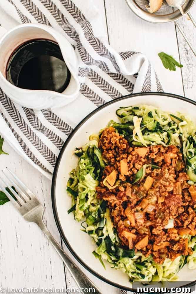 Keto Zucchini Noodles with Rich Bolognese Sauce Recipe 12 Zucchini Noodles with Bolognese Sauce Recipe
