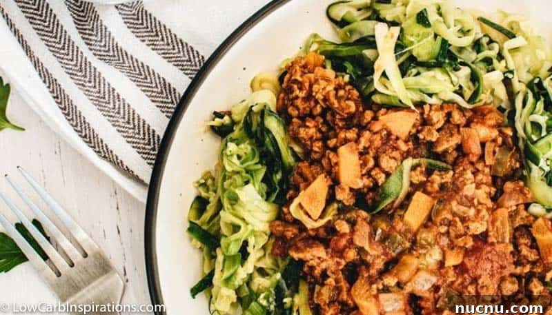 Keto Zucchini Noodles with Rich Bolognese Sauce Recipe 14 Zucchini Noodles with Bolognese Sauce Recipe