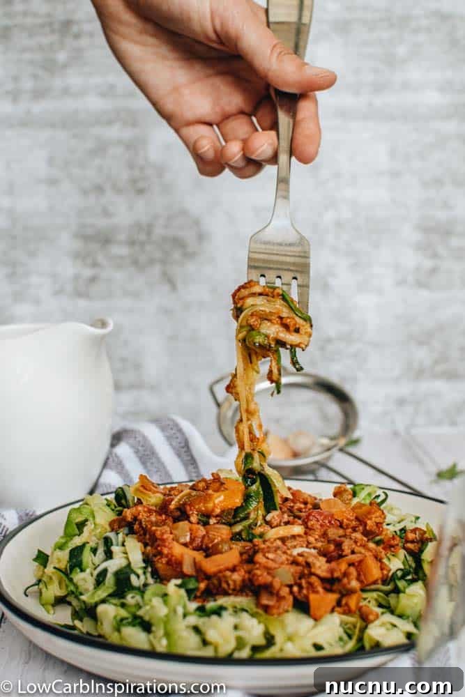 Keto Zucchini Noodles with Rich Bolognese Sauce Recipe 20 Zucchini Noodles with Bolognese Sauce Recipe