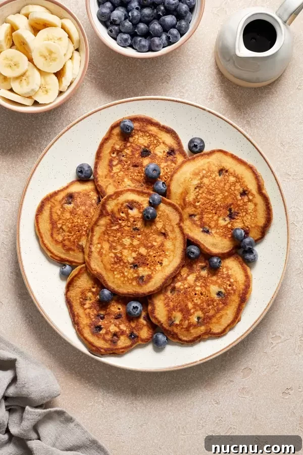 A platter of Oat Milk Pancakes.