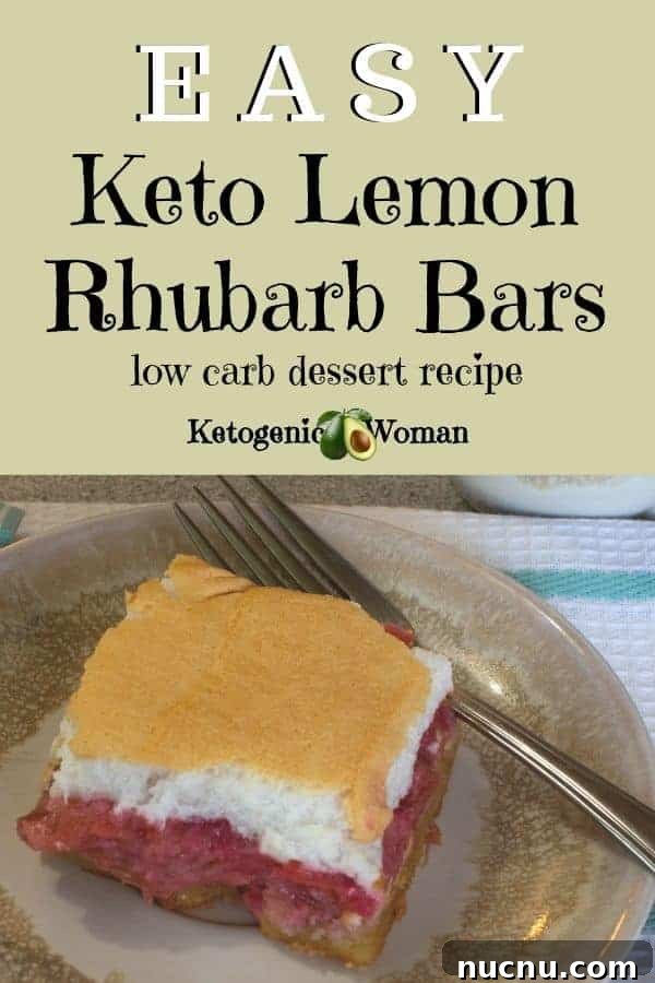 Keto Rhubarb Lemon Meringue Squares — Grandma’s Recipe 12 Easy low carb keto rhubarb lemon bars recipe. Delicious keto desserts.