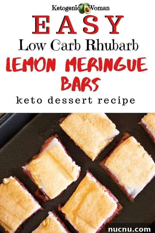 Keto Rhubarb Lemon Meringue Squares — Grandma’s Recipe 14 Easy low carb keto rhubarb lemon bars recipe. Delicious keto desserts.