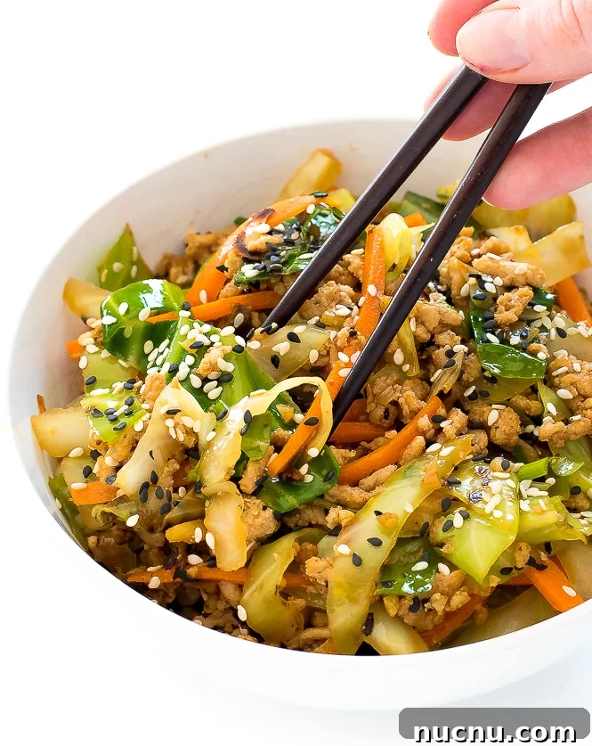 Egg Roll in a Bowl | chefsavvy.com Egg Roll in a Bowl