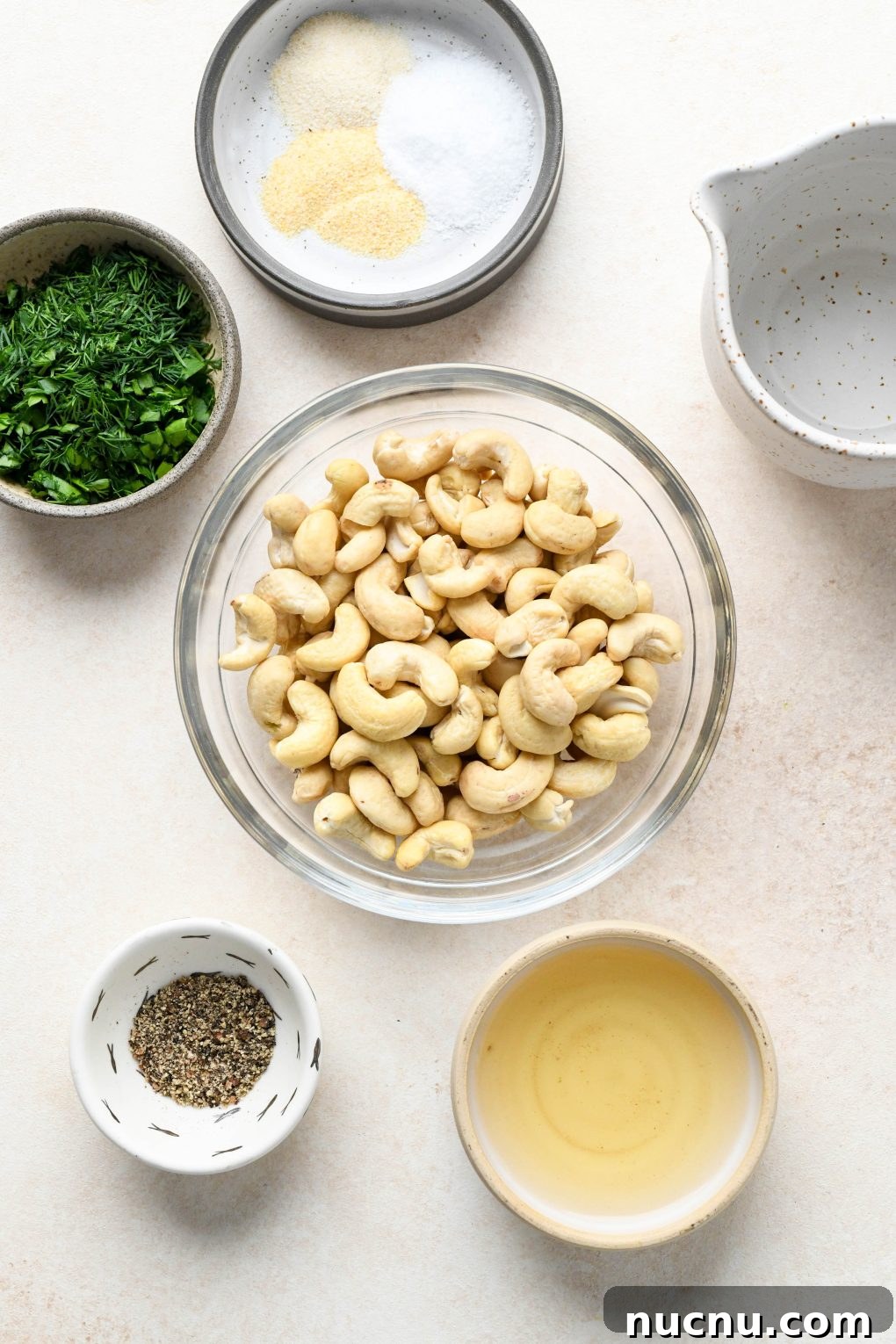 Creamy Raw Cashew Vegan Ranch Dressing Recipe 4 Ranch dressing ingredients.