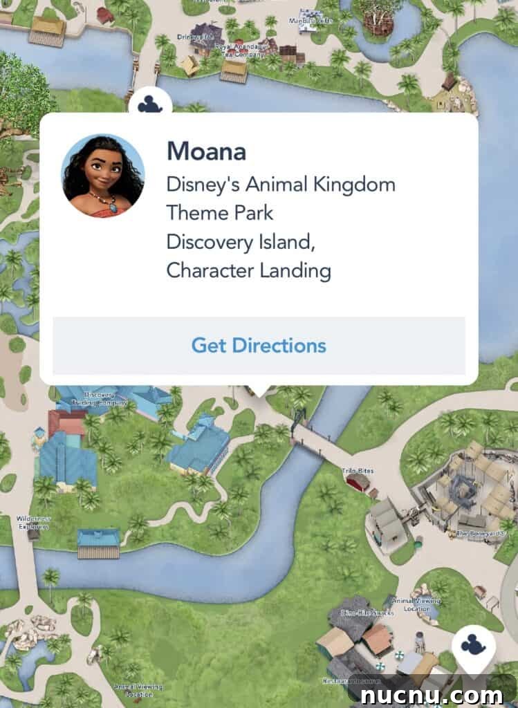 Map location for meeting Moana.