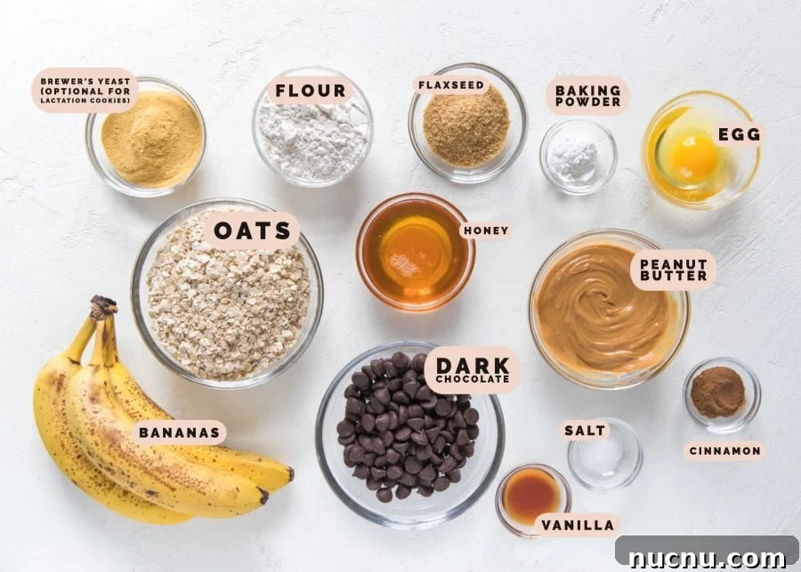 ingredients needed for oatmeal cookies