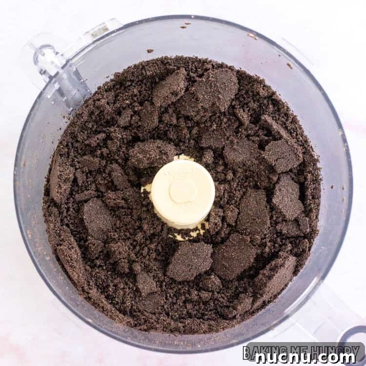 Decadent Chocolate Mud Pie Recipe: Creamy No-Bake Dessert 6 oreo crumbs in food processor