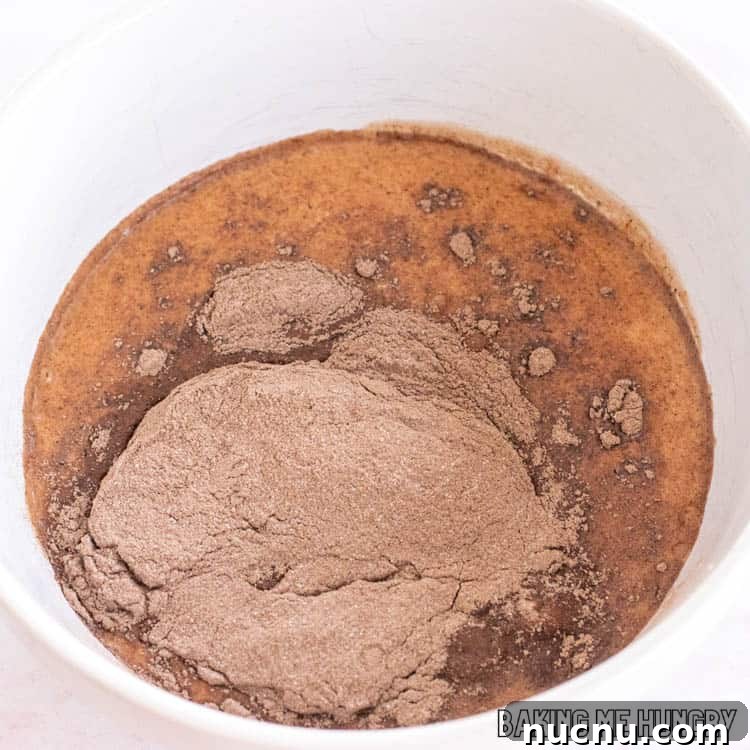 Decadent Chocolate Mud Pie Recipe: Creamy No-Bake Dessert 8 chocolate pudding mix and milk in bowl