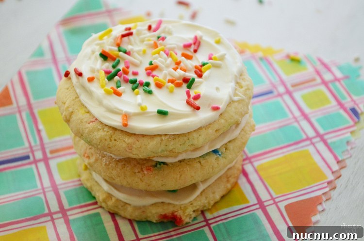 These marshmallow confetti cookies feature a fun alternative to traditional icing and work great for celebrations! Give this easy cookie recipe a try!