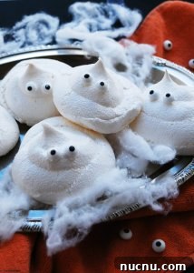 Allergen-Free Halloween Cake — Gluten-Free, Vegan, Top-8-Free 15 Egg-free Ghost Meringues Recipe by AllergyAwesomeness.com