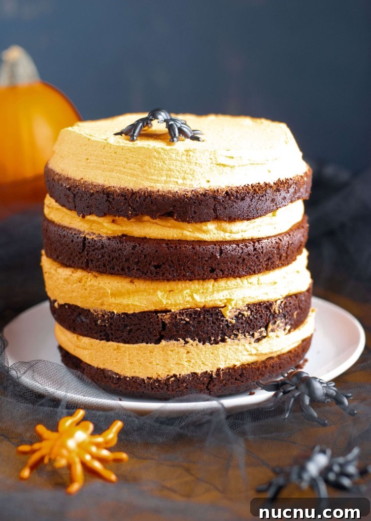 Allergen-Free Halloween Cake — Gluten-Free, Vegan, Top-8-Free 3 gluten-free-dairy-free-black-and-orange-Halloween-cake