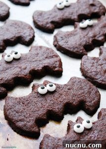Allergen-Free Halloween Cake — Gluten-Free, Vegan, Top-8-Free 10 Chocolate Sugar Cookie Bat Treats for Halloween