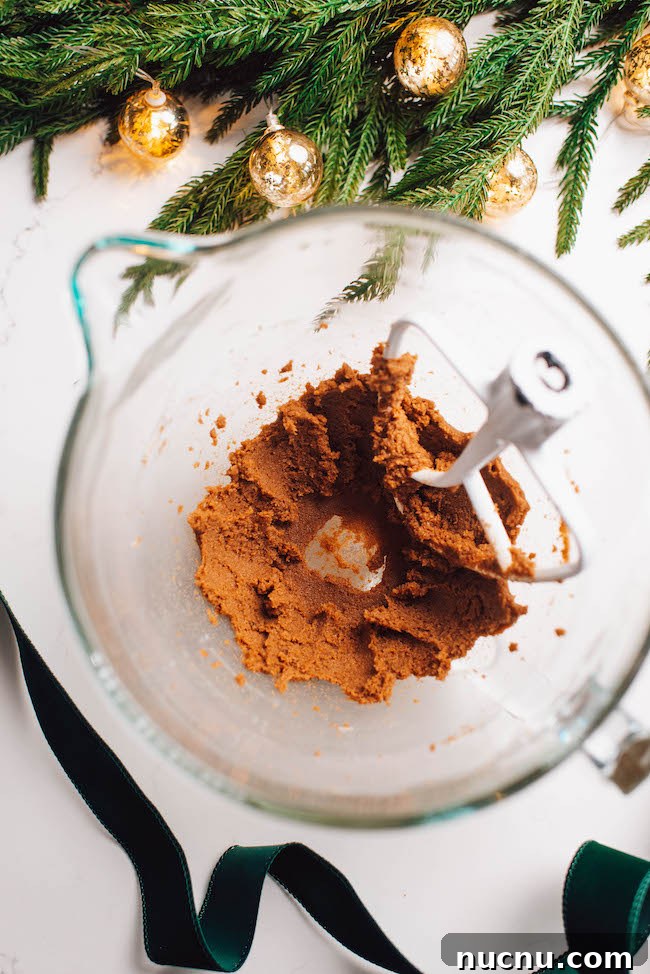 Gingerbread dough in bowl