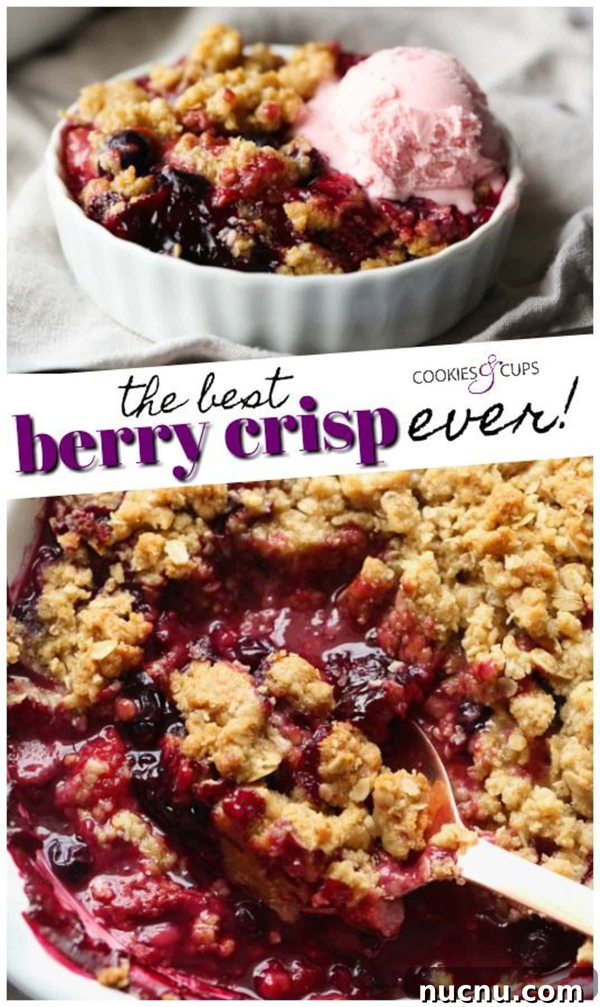 Berry Crisp pinterest collage