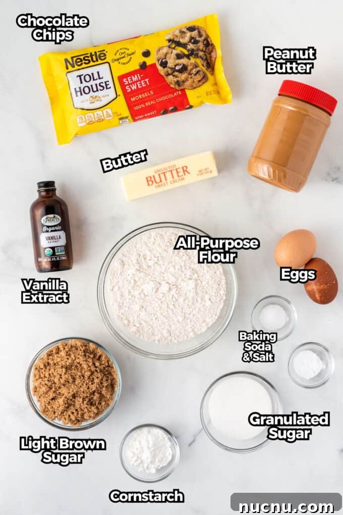 Chewy Peanut Butter Cookie Bars Recipe for Snack Lovers 4 peanut butter cookie bar ingredients