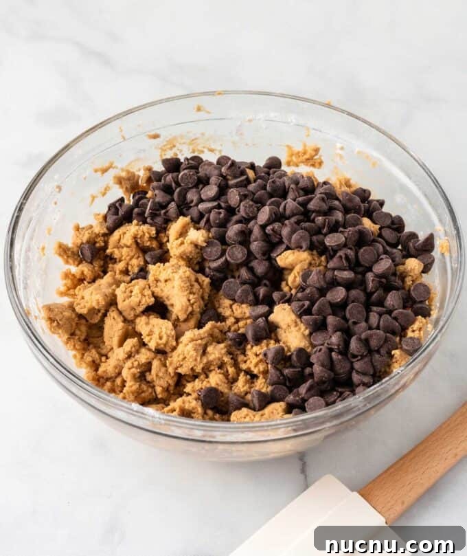 Chewy Peanut Butter Cookie Bars Recipe for Snack Lovers 5 bowl of peanut butter chocolate chip cookie dough
