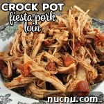 This Fiesta Crock Pot Pork Loin is super quick to put together and gives you a delicious pork loin that can be served a variety of ways!