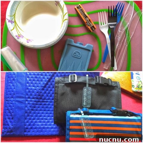 Travel utensils and cooler