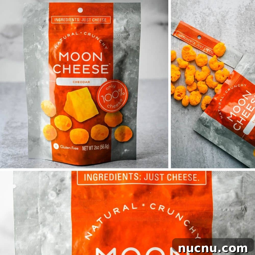Moon cheese is a crunchy dried cheese in the new Food Fads category.