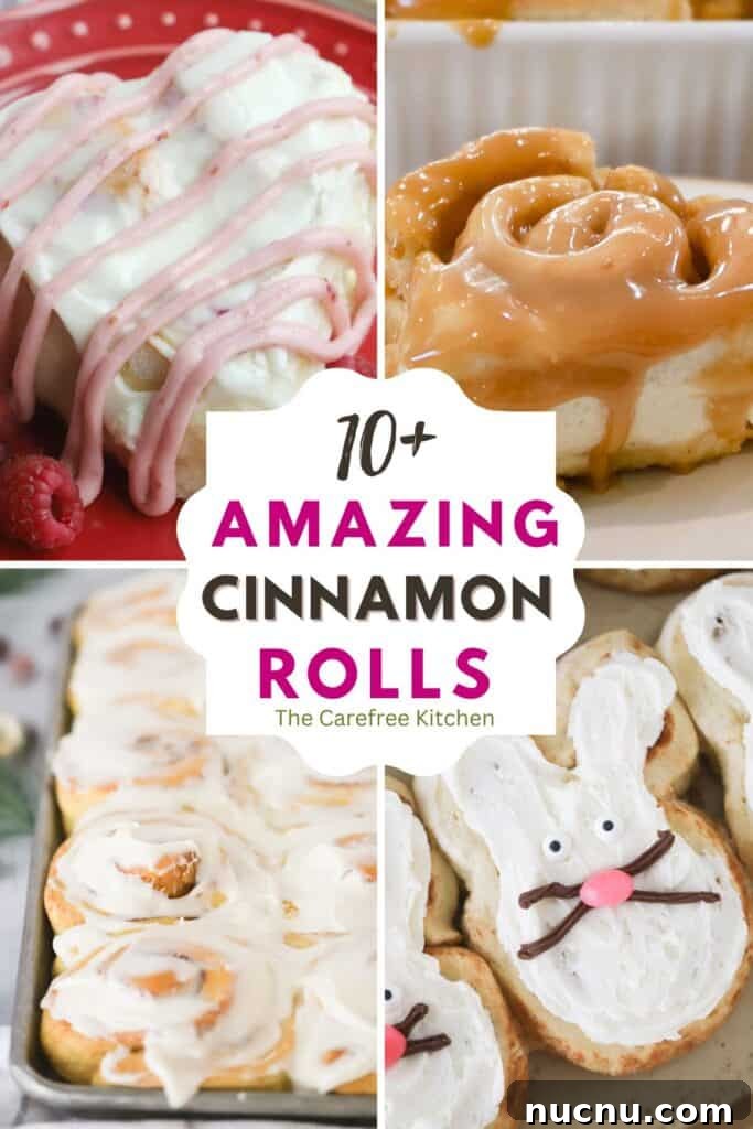 Cinnamon Roll Recipes: Classic, Gooey, and Irresistible Options 2 A selection of different types of cinnamon rolls.