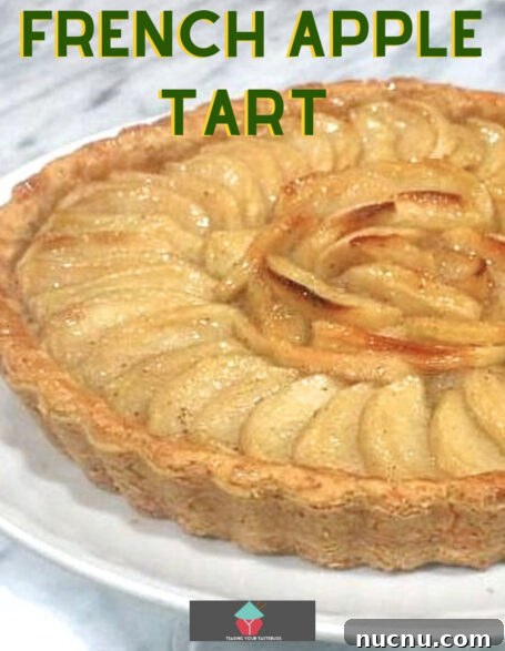 French Apple Tart, a delicious sweet, crumbly pastry tart with slices of apple sitting on a crisp pastry base. Ideal for dessert or to have with tea. French Apple Tart, a delicious sweet, crumbly pastry tart with slices of apple sitting on a crisp pastry base. Ideal for dessert or to have with tea.