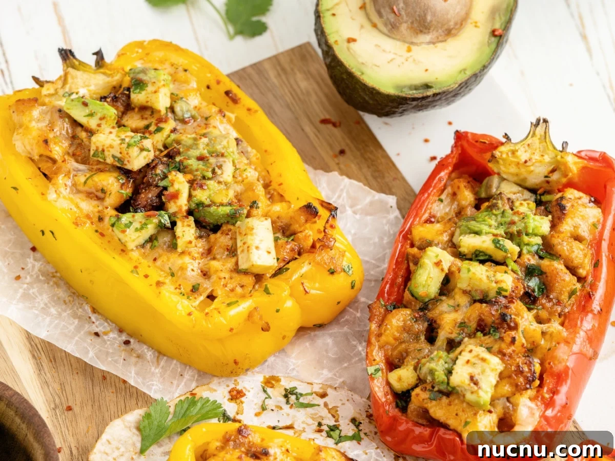 fajita chicken stuffed peppers