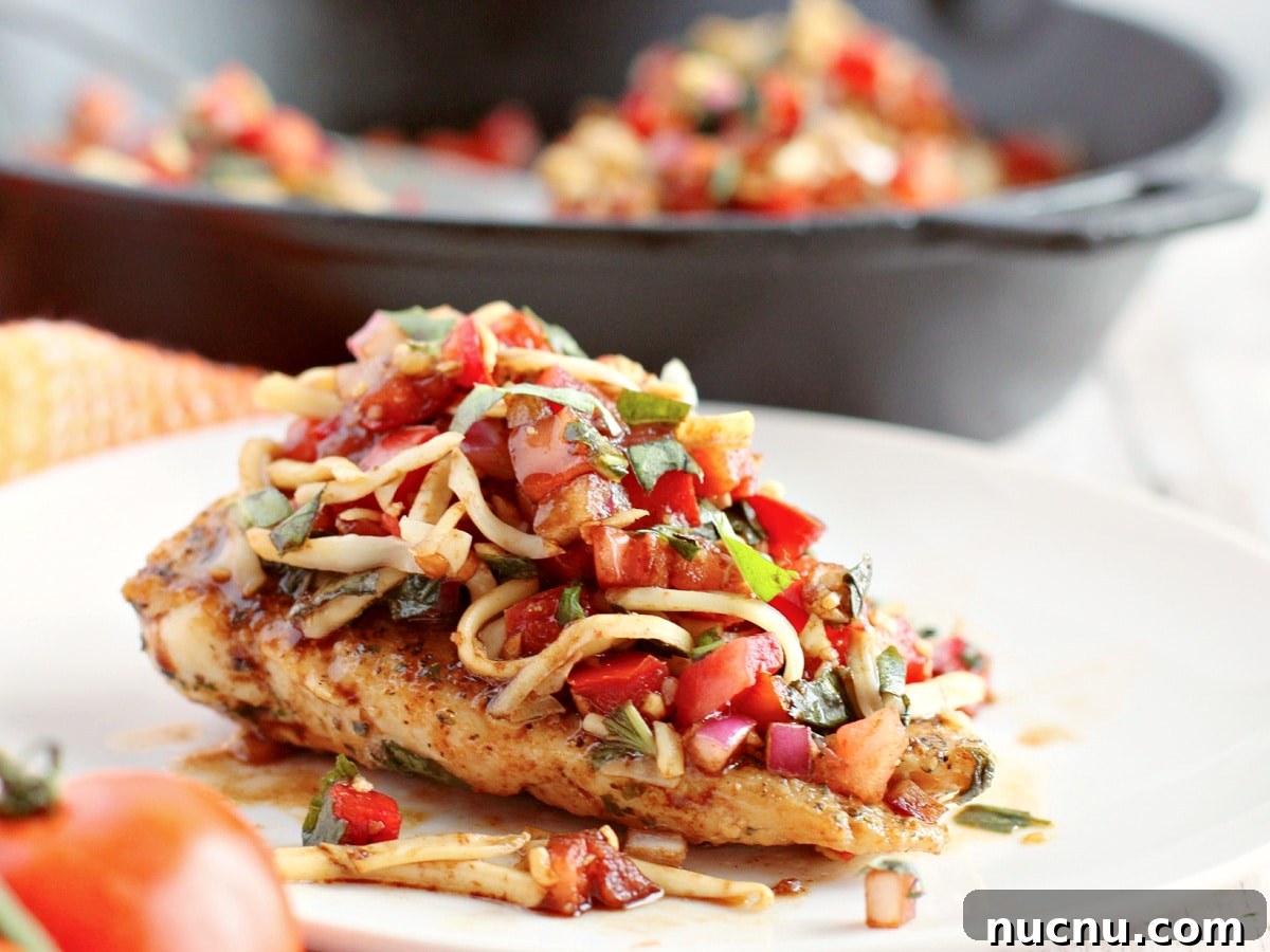 Bruschetta Baked Chicken Low Carb