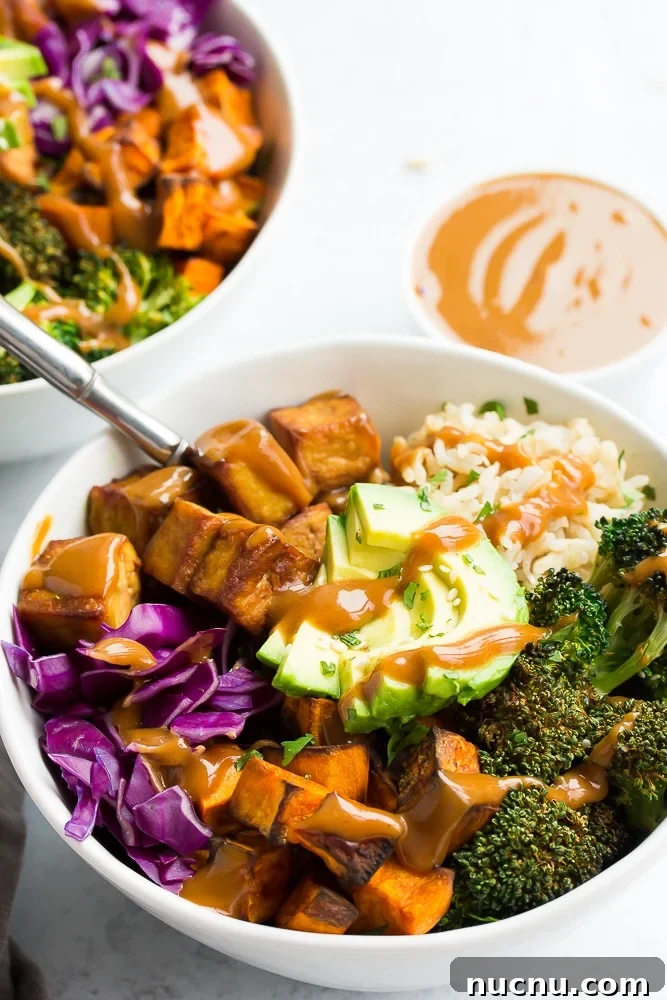 Vibrant Buddha Bowl Recipe: Colorful, Nourishing Lunch Idea 5 from the side buddha bowl with a fork in it