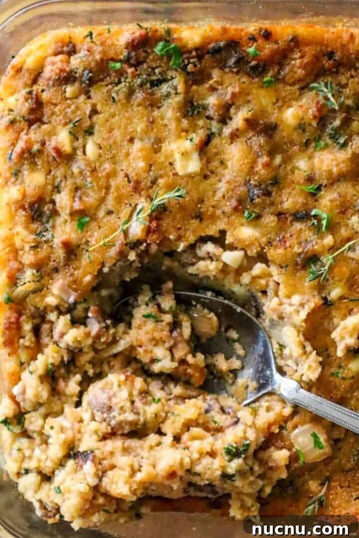 Classic Southern Cornbread Dressing Recipe for Holidays 7 honey cornbread and sausage dressing