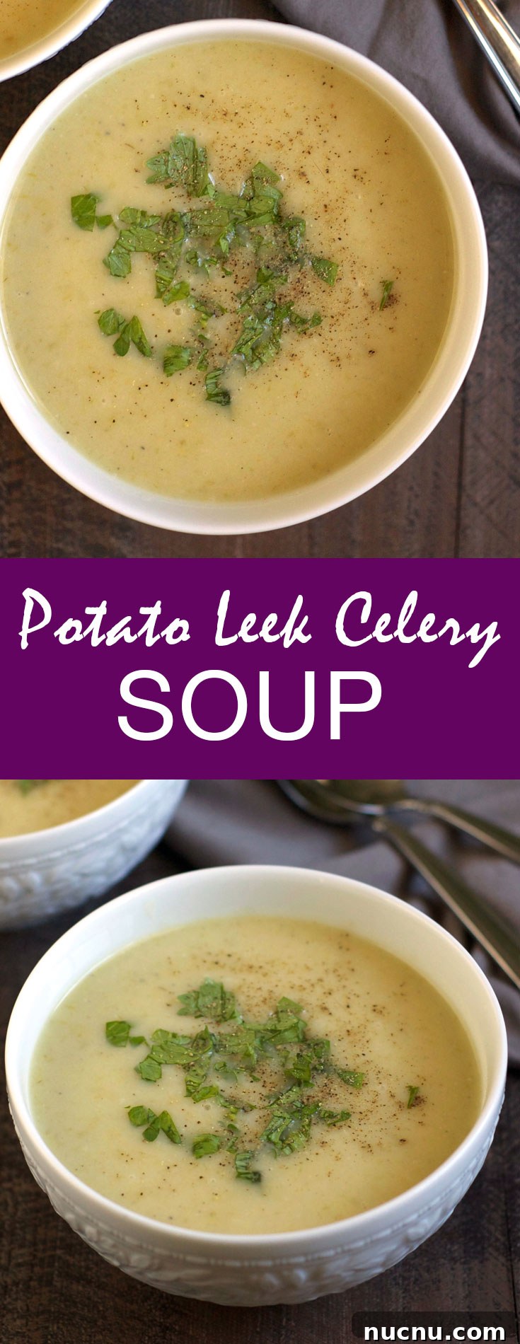 Creamy Potato, Leek & Celery Soup Recipe 6 This Potato Leek Celery Soup is so creamy and comforting! Quick, simple, and freezer-friendly, it's the perfect weeknight cold weather meal.