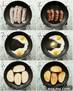 How to fry an egg 6 step by step photos showing How to fry an egg