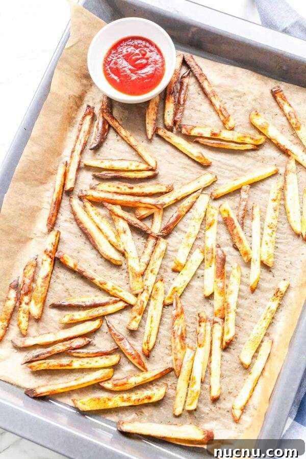 Crispy Oven-Baked Fries with Seasoned Crunch 2 Looking for delicious fries? Take a look at this extra crisp oven fries recipe. Done in no time.