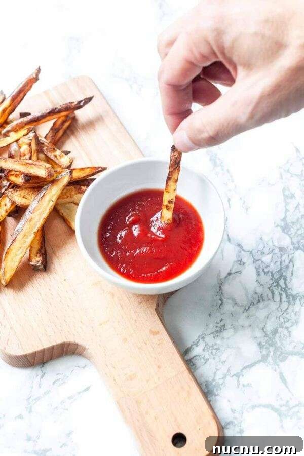Crispy Oven-Baked Fries with Seasoned Crunch 7 Looking for delicious fries? Take a look at this extra crisp oven fries recipe. Done in no time.