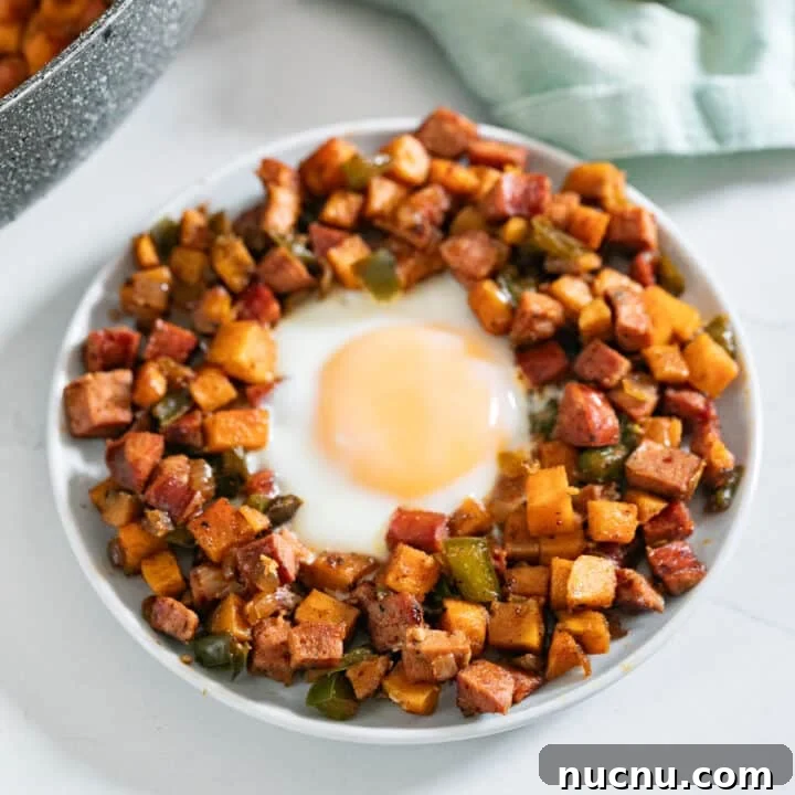 Chorizo and Sweet Potato Breakfast Hash