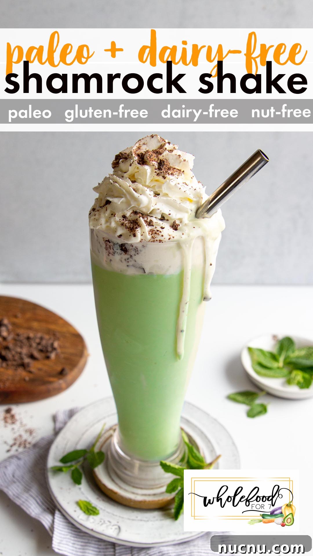 Paleo Shamrock Shake Recipe: Dairy-Free Mint Milkshake 2 Paleo Shamrock Shake - Copycat recipe that is gluten-free, dairy-free, egg-free, and EASY! Four ingredients, 20 minutes.