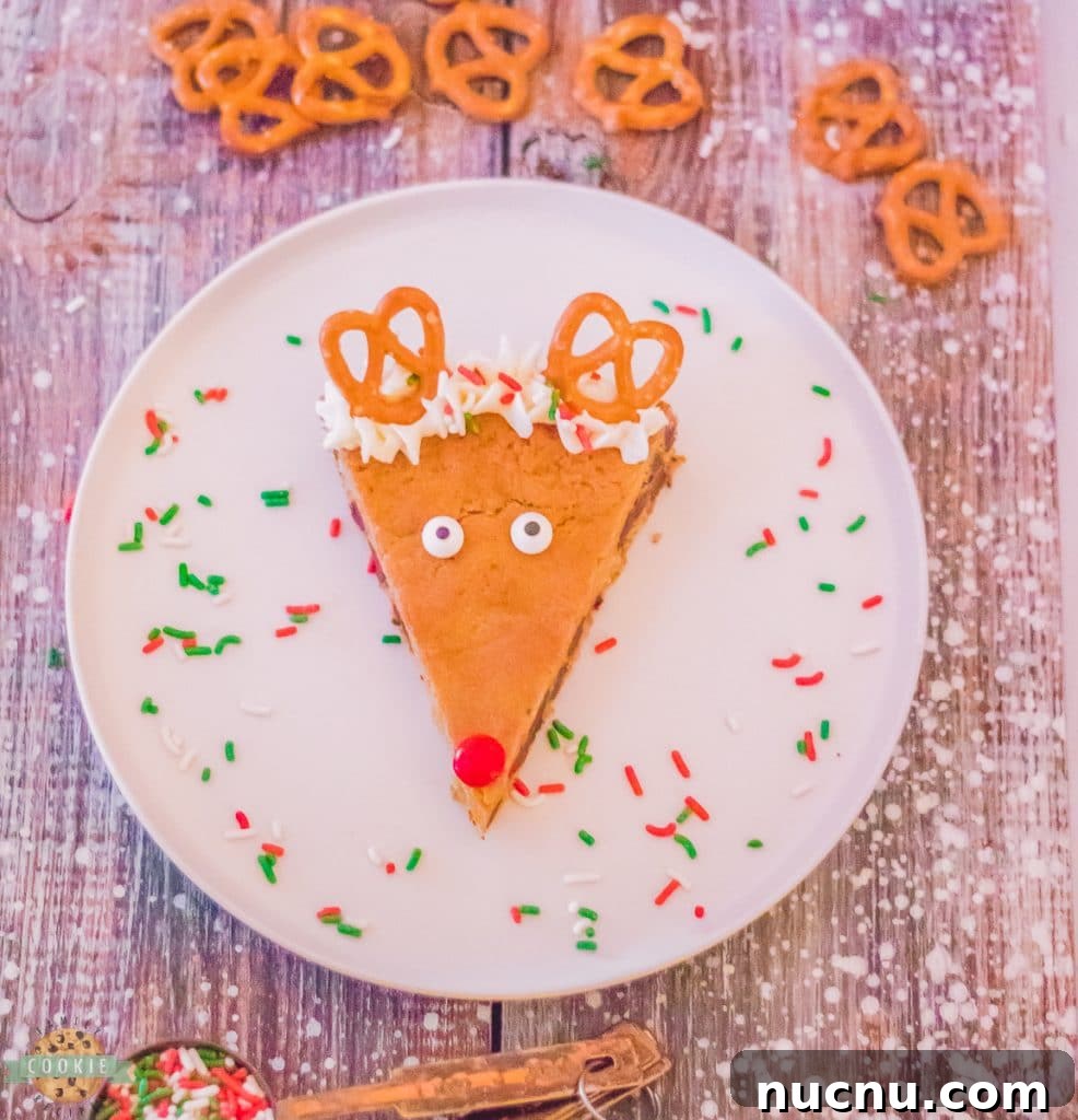 Christmas Reindeer Cookie Cake