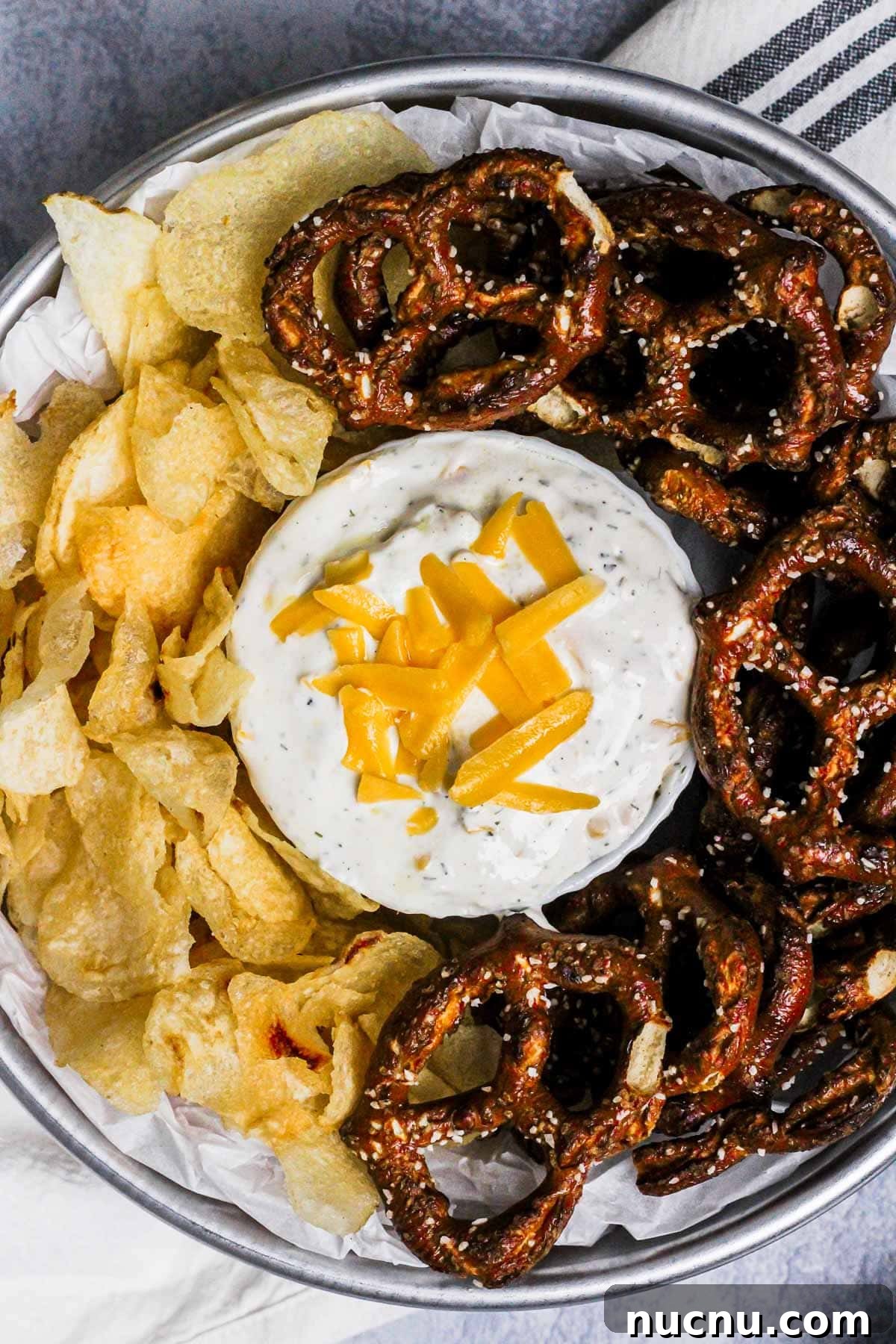 Beer cream cheese dip in a bowl