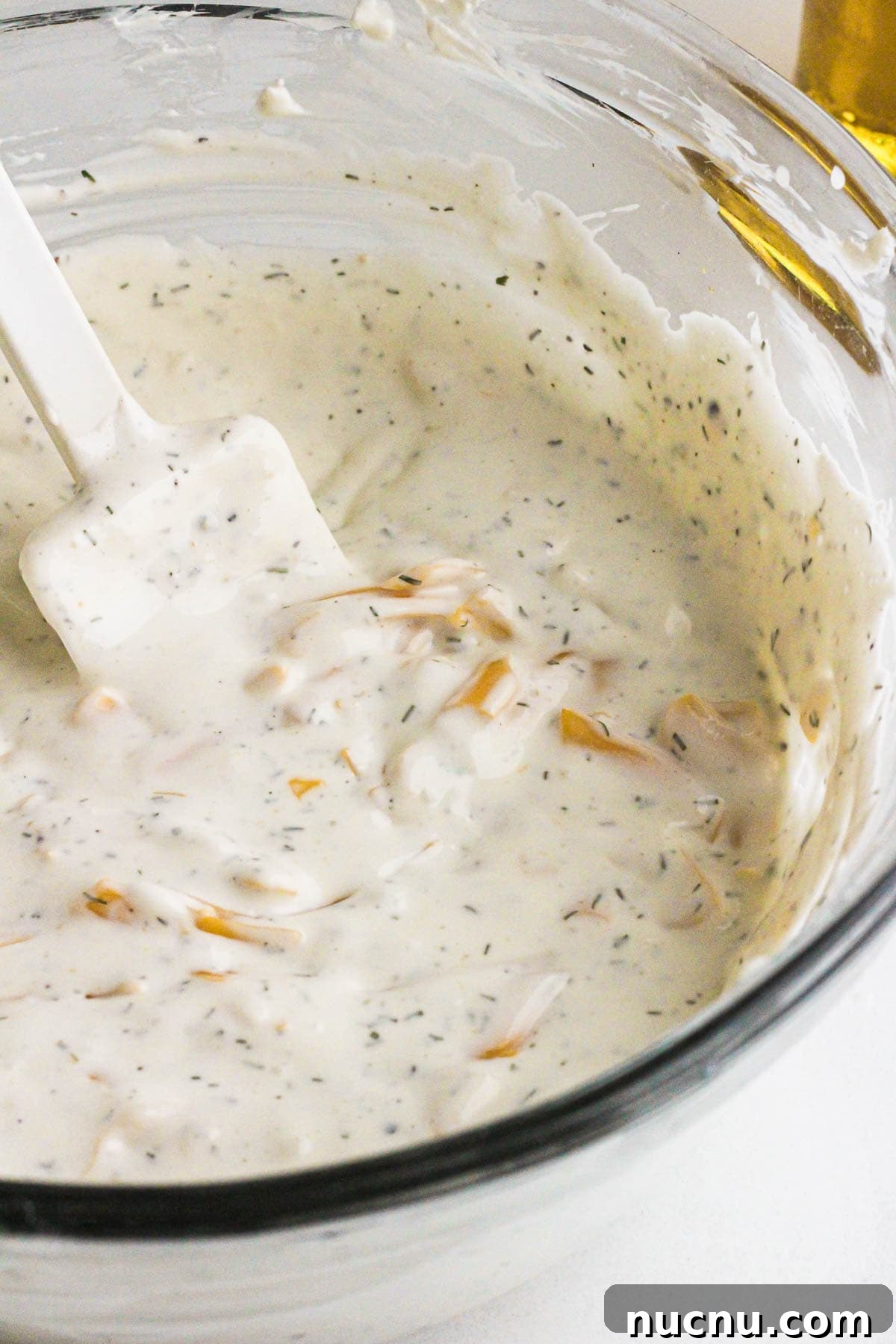 Mixed dip in a bowl