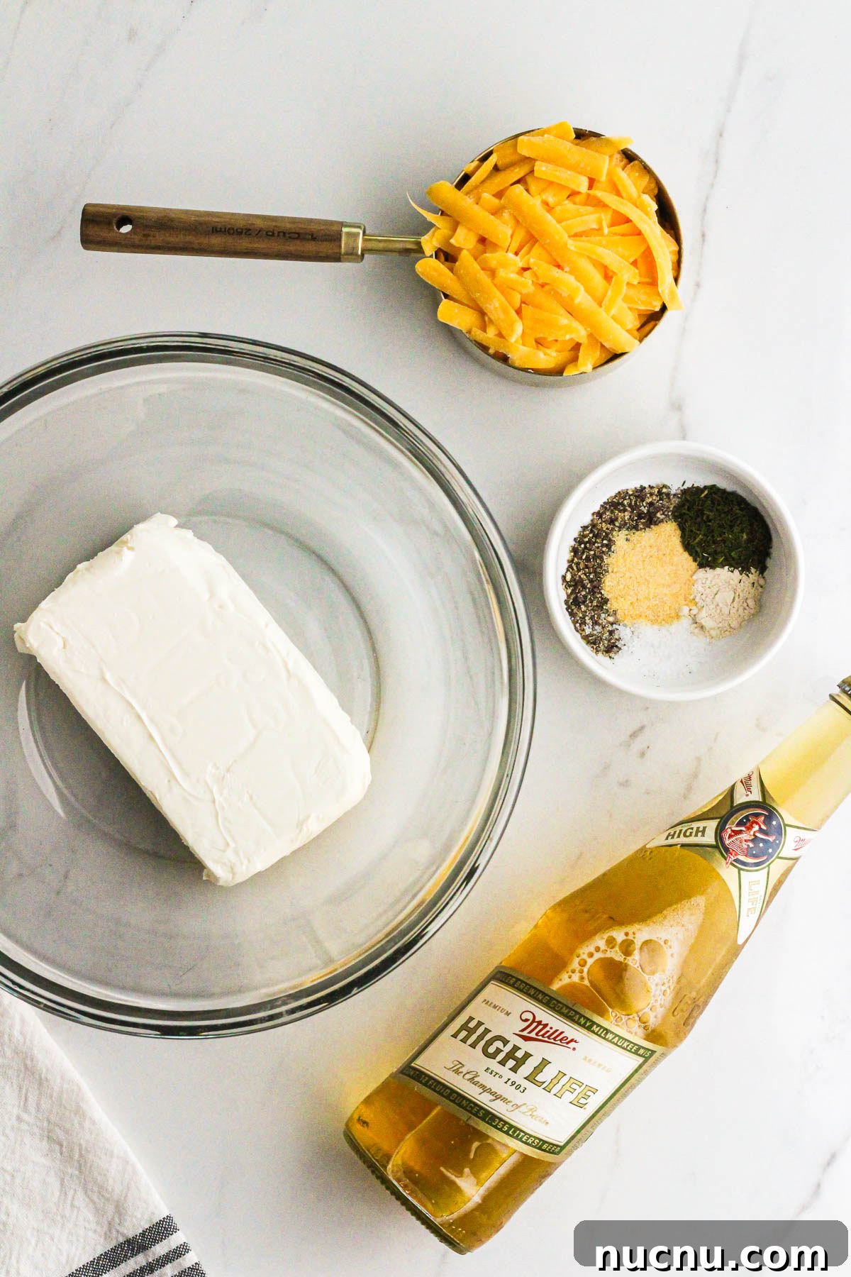 Creamy beer ranch dip close-up
